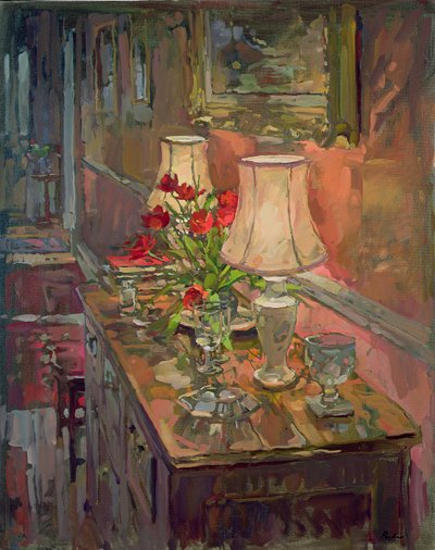 Lamps and Tulips by Susan Ryder